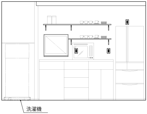 キッチンスペースのイメージ図